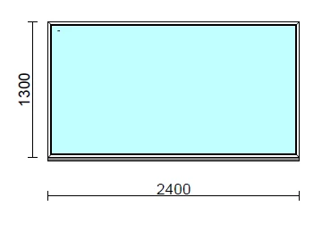 Fix ablak  240x130 cm   Green 76 profilból