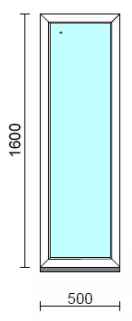 Fix ablak.   50x160 cm (Rendelhető méretek: szélesség 50-54 cm, magasság 155-164 cm.)  New Balance 85 profilból