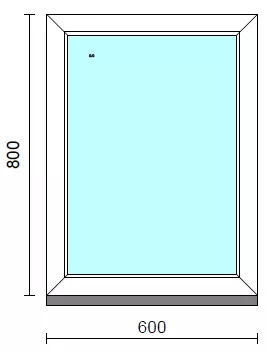 Fix ablak.   60x 80 cm (Rendelhető méretek: szélesség 55-64 cm, magasság 75-84 cm.)  New Balance 85 profilból