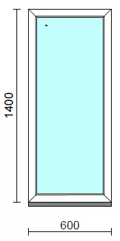 Fix ablak.   60x140 cm (Rendelhető méretek: szélesség 55-64 cm, magasság 135-144 cm.)  New Balance 85 profilból