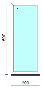 Fix ablak.   60x150 cm (Rendelhető méretek: szélesség 55-64 cm, magasság 145-154 cm.)  New Balance 85 profilból