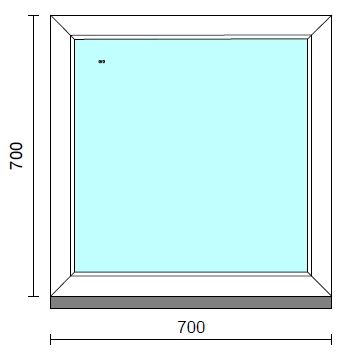 Fix ablak.   70x 70 cm (Rendelhető méretek: szélesség 65-74 cm, magasság 65-74 cm.)  New Balance 85 profilból