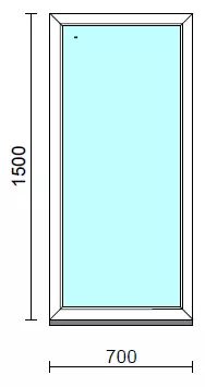 Fix ablak.   70x150 cm (Rendelhető méretek: szélesség 65-74 cm, magasság 145-154 cm.)  New Balance 85 profilból