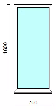 Fix ablak.   70x160 cm (Rendelhető méretek: szélesség 65-74 cm, magasság 155-164 cm.)  New Balance 85 profilból