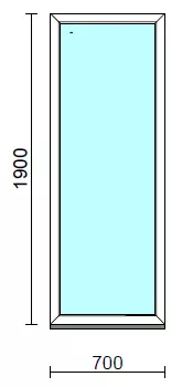 Fix ablak.   70x190 cm (Rendelhető méretek: szélesség 65-74 cm, magasság 185-194 cm.)  New Balance 85 profilból