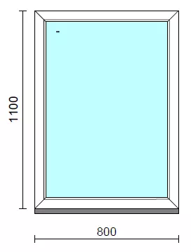 Fix ablak.   80x110 cm (Rendelhető méretek: szélesség 75-84 cm, magasság 105-114 cm.)  New Balance 85 profilból