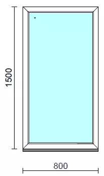 Fix ablak.   80x150 cm (Rendelhető méretek: szélesség 75-84 cm, magasság 145-154 cm.)  New Balance 85 profilból