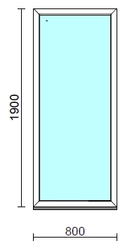 Fix ablak.   80x190 cm (Rendelhető méretek: szélesség 75-84 cm, magasság 185-194 cm.)  New Balance 85 profilból