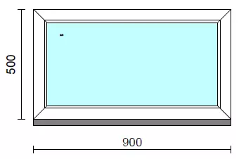 Fix ablak.   90x 50 cm (Rendelhető méretek: szélesség 85-94 cm, magasság 50-54 cm.)  New Balance 85 profilból