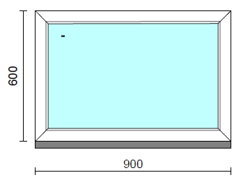 Fix ablak.   90x 60 cm (Rendelhető méretek: szélesség 85-94 cm, magasság 55-64 cm.)  New Balance 85 profilból