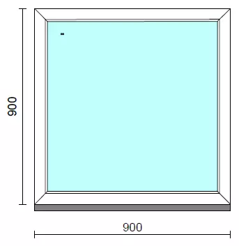 Fix ablak.   90x 90 cm (Rendelhető méretek: szélesség 85-94 cm, magasság 85-94 cm.)  New Balance 85 profilból