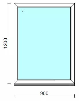 Fix ablak.   90x120 cm (Rendelhető méretek: szélesség 85-94 cm, magasság 115-124 cm.)  New Balance 85 profilból