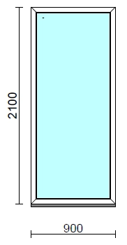 Fix ablak.   90x210 cm (Rendelhető méretek: szélesség 85-94 cm, magasság 205-214 cm.)  New Balance 85 profilból