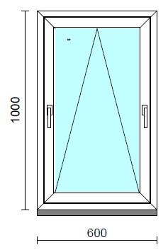 Kétkilincses bukó ablak   60x100 cm  New Balance 85 profilból