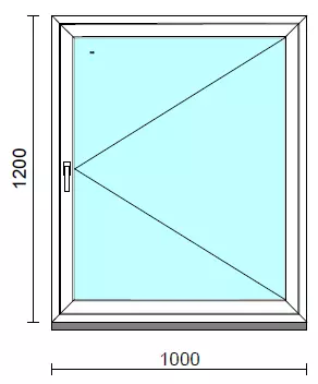 Nyíló ablak.  100x120 cm (Rendelhető méretek: szélesség 95-104 cm, magasság 115-124 cm.)  New Balance 85 profilból