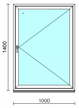 Nyíló ablak.  100x140 cm (Rendelhető méretek: szélesség 95-104 cm, magasság 135-144 cm.) Deluxe A85 profilból