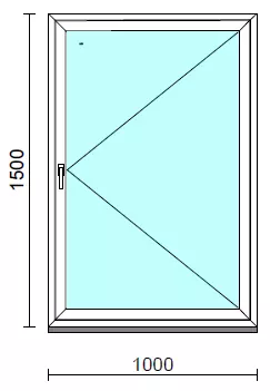 Nyíló ablak.  100x150 cm (Rendelhető méretek: szélesség 95-104 cm, magasság 145-154 cm.)  New Balance 85 profilból