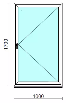 Nyíló ablak.  100x170 cm (Rendelhető méretek: szélesség 95-104 cm, magasság 165-174 cm.) Deluxe A85 profilból