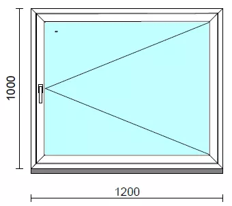 Nyíló ablak.  120x100 cm (Rendelhető méretek: szélesség 115-124 cm, magasság 95-104 cm.)  New Balance 85 profilból