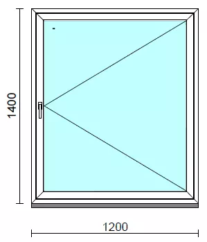 Nyíló ablak.  120x140 cm (Rendelhető méretek: szélesség 115-124 cm, magasság 135-144 cm.) Deluxe A85 profilból