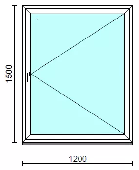 Nyíló ablak.  120x150 cm (Rendelhető méretek: szélesség 115-124 cm, magasság 145-154 cm.)  New Balance 85 profilból