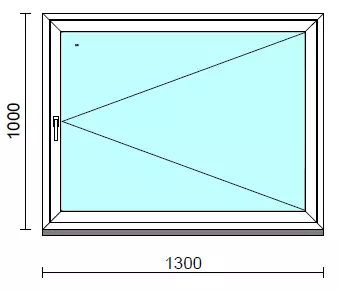 Nyíló ablak.  130x100 cm (Rendelhető méretek: szélesség 125-134 cm, magasság 95-104 cm.)  New Balance 85 profilból