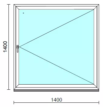 Nyíló ablak.  140x140 cm (Rendelhető méretek: szélesség 135-144 cm, magasság 135-144 cm.)  New Balance 85 profilból