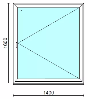 Nyíló ablak.  140x160 cm (Rendelhető méretek: szélesség 135-140 cm, magasság 155-160 cm.)  New Balance 85 profilból