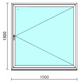 Nyíló ablak.  150x150 cm (Rendelhető méretek: szélesség 145-150 cm, magasság 145-150 cm.)  New Balance 85 profilból