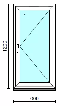 Nyíló ablak.   60x120 cm (Rendelhető méretek: szélesség 55- 64 cm, magasság 115-124 cm.)  New Balance 85 profilból