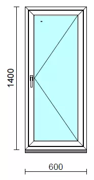 Nyíló ablak.   60x140 cm (Rendelhető méretek: szélesség 55- 64 cm, magasság 135-144 cm.)  New Balance 85 profilból