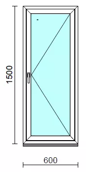 Nyíló ablak.   60x150 cm (Rendelhető méretek: szélesség 55- 64 cm, magasság 145-154 cm.)  New Balance 85 profilból