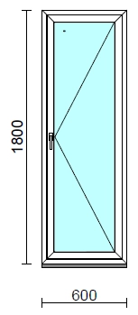 Nyíló ablak.   60x180 cm (Rendelhető méretek: szélesség 55- 64 cm, magasság 175-180 cm.) Deluxe A85 profilból