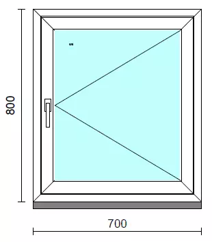 Nyíló ablak.   70x 80 cm (Rendelhető méretek: szélesség 65- 74 cm, magasság 75- 84 cm.)  New Balance 85 profilból