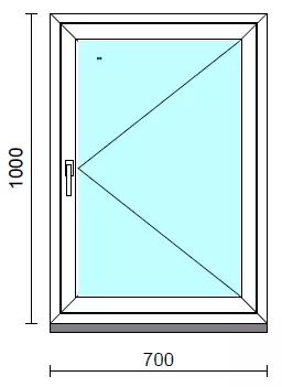Nyíló ablak.   70x100 cm (Rendelhető méretek: szélesség 65- 74 cm, magasság 95-104 cm.)  New Balance 85 profilból