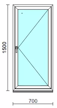Nyíló ablak.   70x150 cm (Rendelhető méretek: szélesség 65- 74 cm, magasság 145-154 cm.)  New Balance 85 profilból