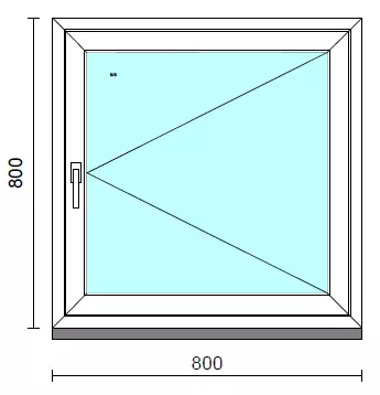 Nyíló ablak.   80x 80 cm (Rendelhető méretek: szélesség 75- 84 cm, magasság 75- 84 cm.)  New Balance 85 profilból