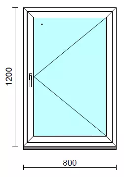 Nyíló ablak.   80x120 cm (Rendelhető méretek: szélesség 75- 84 cm, magasság 115-124 cm.)  New Balance 85 profilból