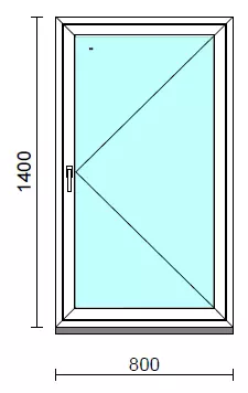 Nyíló ablak.   80x140 cm (Rendelhető méretek: szélesség 75- 84 cm, magasság 135-144 cm.)  New Balance 85 profilból