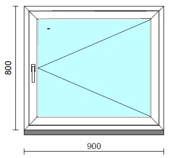 Nyíló ablak.   90x 80 cm (Rendelhető méretek: szélesség 85- 94 cm, magasság 75- 84 cm.)  New Balance 85 profilból