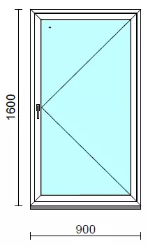Nyíló ablak.   90x160 cm (Rendelhető méretek: szélesség 85- 94 cm, magasság 155-164 cm.)  New Balance 85 profilból