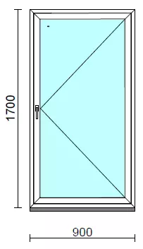 Nyíló ablak.   90x170 cm (Rendelhető méretek: szélesség 85- 94 cm, magasság 165-174 cm.)  New Balance 85 profilból