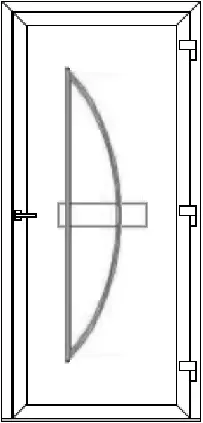 Egyszárnyú befelé nyíló ERŐSÍTETT bejárati ajtó SLine Boden Light  tömör díszpanellel. CSAK FEHÉR SZÍNBEN!  (Rendelhető méretek: szélesség 83-108 cm, magasság 185-216 cm.)   Green 76 profilból