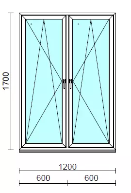 TO Bny-Bny ablak.  120x170 cm (Rendelhető méretek: szélesség 120-124 cm, magasság 165-174 cm.)  New Balance 85 profilból