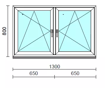 TO Bny-Bny ablak.  130x 80 cm (Rendelhető méretek: szélesség 125-134 cm, magasság 80-84 cm.) Deluxe A85 profilból
