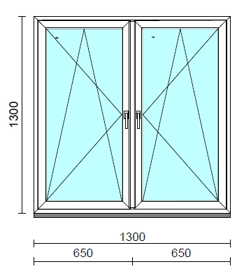 TO Bny-Bny ablak.  130x130 cm (Rendelhető méretek: szélesség 125-134 cm, magasság 125-134 cm.)  New Balance 85 profilból