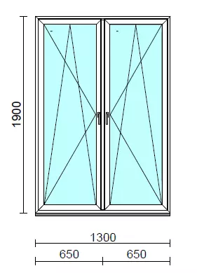 TO Bny-Bny ablak.  130x190 cm (Rendelhető méretek: szélesség 125-134 cm, magasság 185-190 cm.)  New Balance 85 profilból