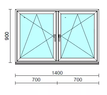 TO Bny-Bny ablak.  140x 90 cm (Rendelhető méretek: szélesség 135-144 cm, magasság 85-94 cm.)   Green 76 profilból