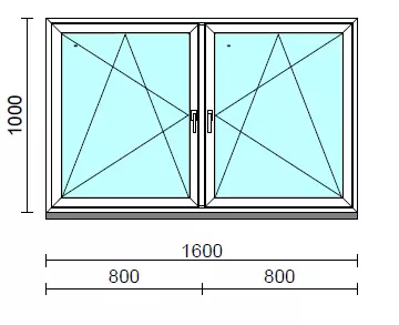 TO Bny-Bny ablak.  160x100 cm (Rendelhető méretek: szélesség 155-164 cm, magasság 95-104 cm.)  New Balance 85 profilból
