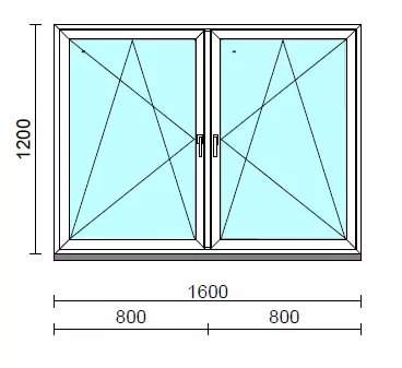 TO Bny-Bny ablak.  160x120 cm (Rendelhető méretek: szélesség 155-164 cm, magasság 115-124 cm.)  New Balance 85 profilból